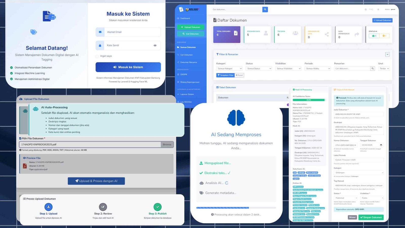 Sistem Manajemen Dokumen Digital dengan Auto-Tagging (Laravel + Hugging Face)