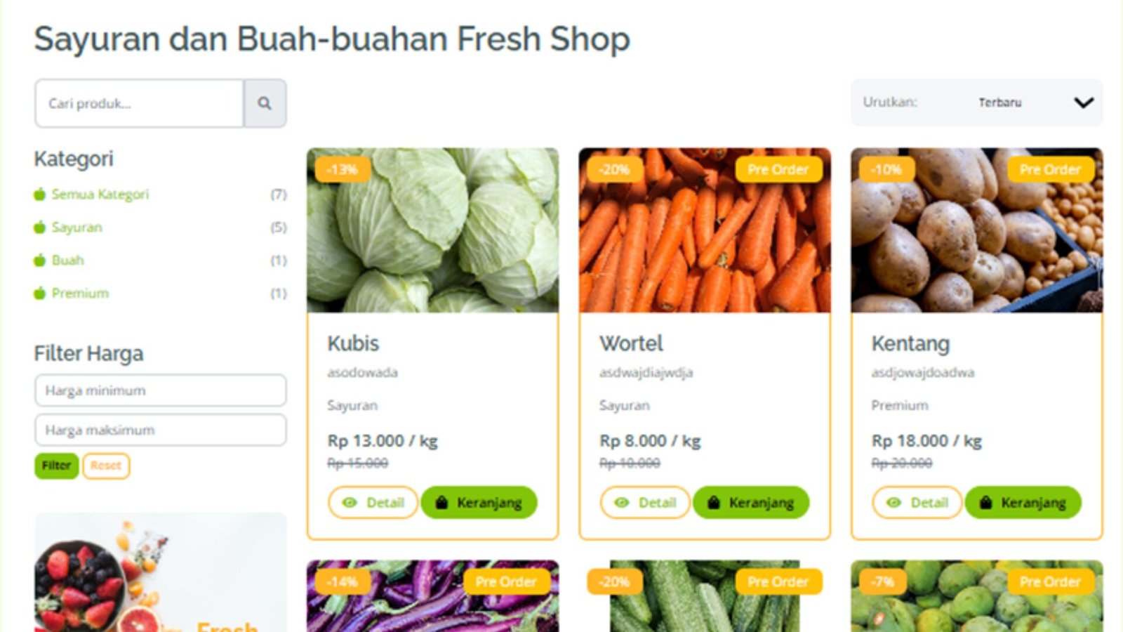 Sistem Toko Online — UMKM Mamaku